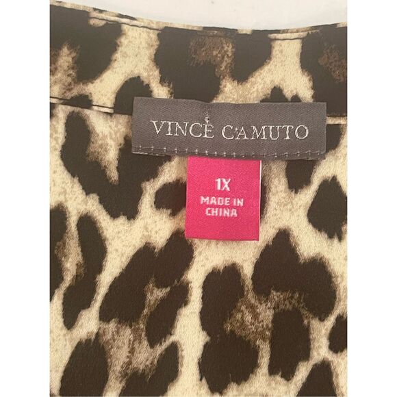 Vince Camuto 1X cheetah print blouse NWT - Picture 7 of 7
